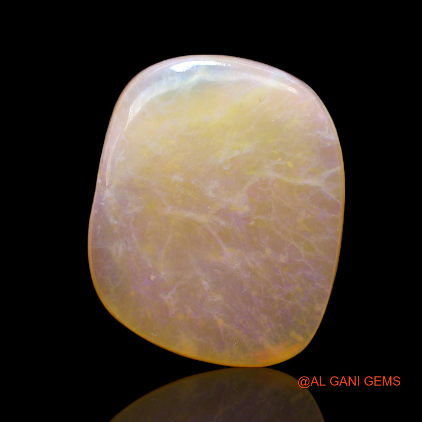 13.00 Cts Natural Australian Fire Opal Loose Gemstone Fancy Cabochon 21x17x4 mm AC-503
