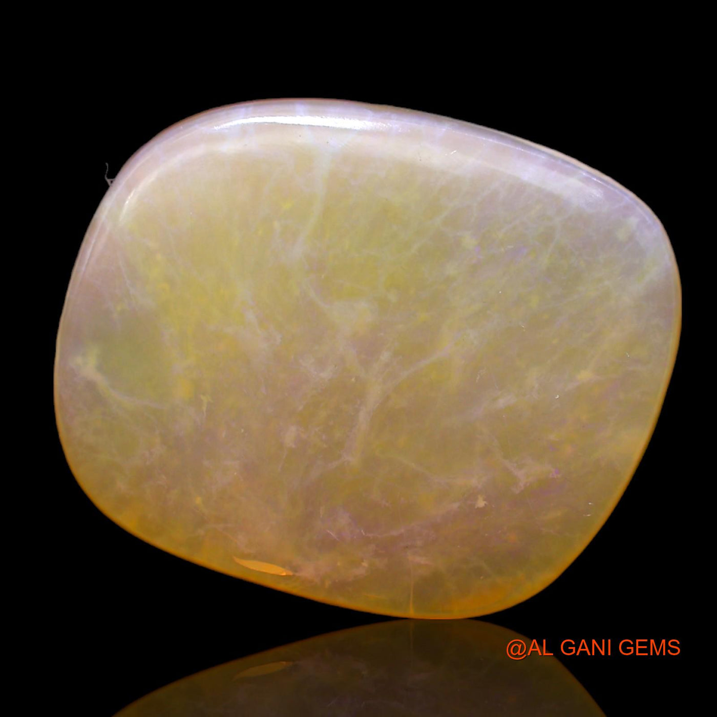 13.00 Cts Natural Australian Fire Opal Loose Gemstone Fancy Cabochon 21x17x4 mm AC-503