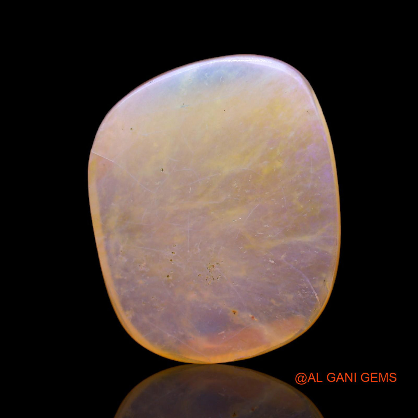 13.00 Cts Natural Australian Fire Opal Loose Gemstone Fancy Cabochon 21x17x4 mm AC-503