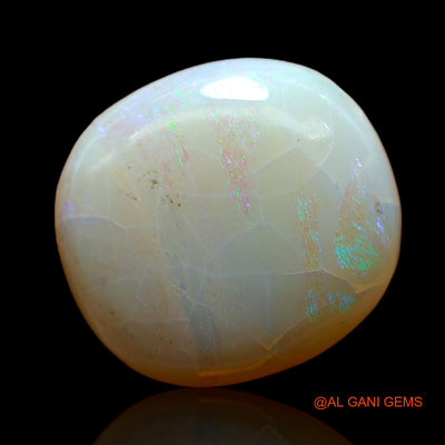 11.00 Cts Unheated Australian Fire Opal Loose Gemstone Oval Cabochon Natural 18x17x5 mm AC-513