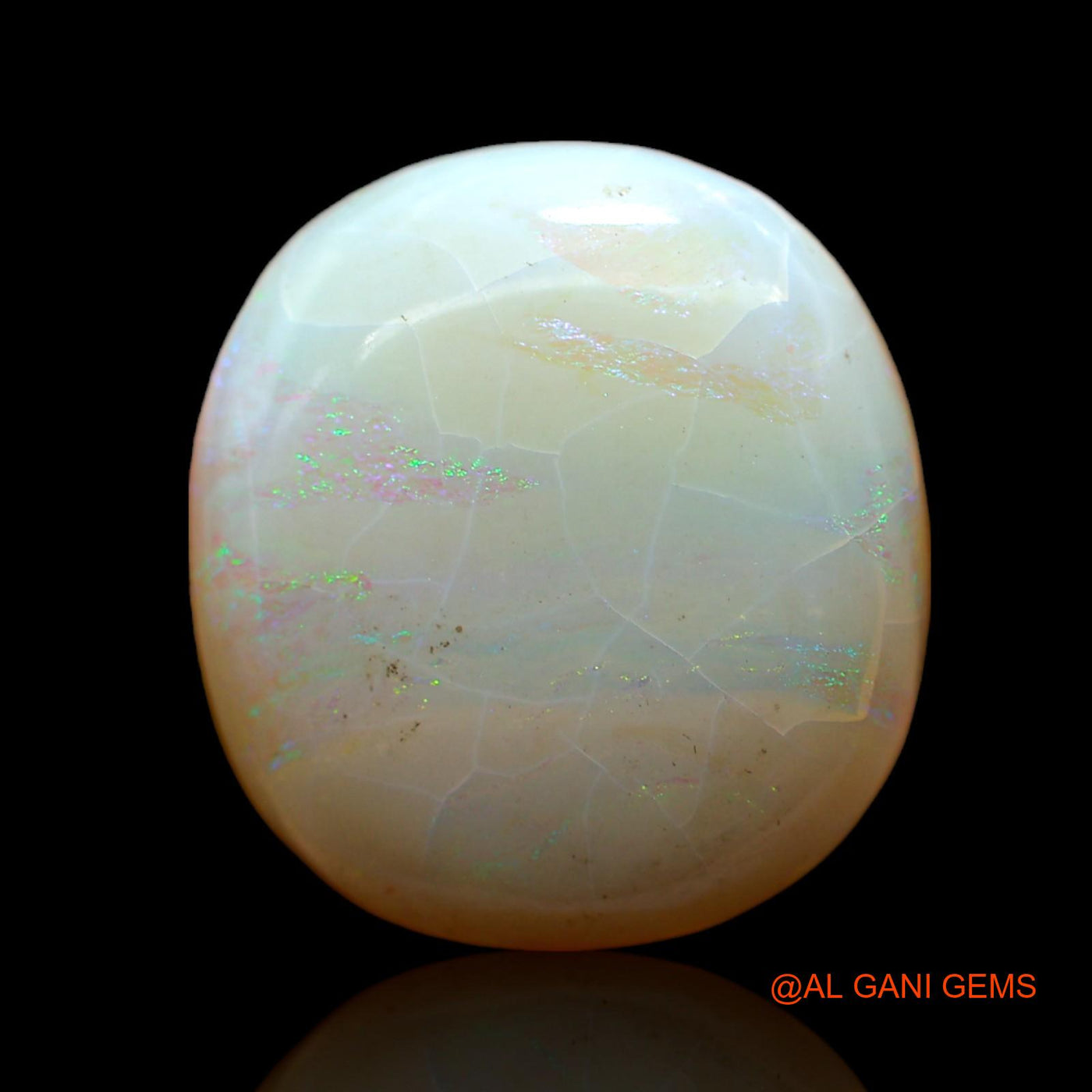 11.00 Cts Unheated Australian Fire Opal Loose Gemstone Oval Cabochon Natural 18x17x5 mm AC-513