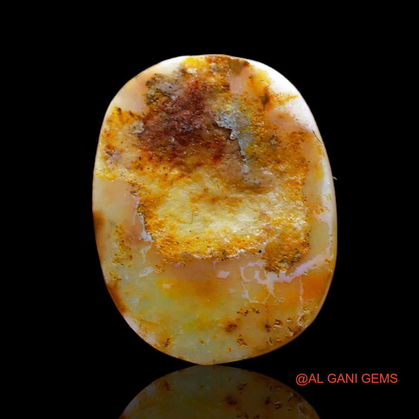 5.00 Cts Natural Australian Fire Opal Loose Gemstone Oval Cabochon 18x14x3 mm AC-515