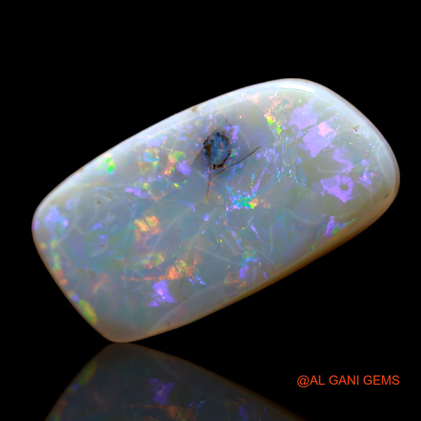 Natural Untreated Fire Opal Loose Gemstone Fancy Cabochon From Australia 6.00 Cts 20x10x3 mm AC-522