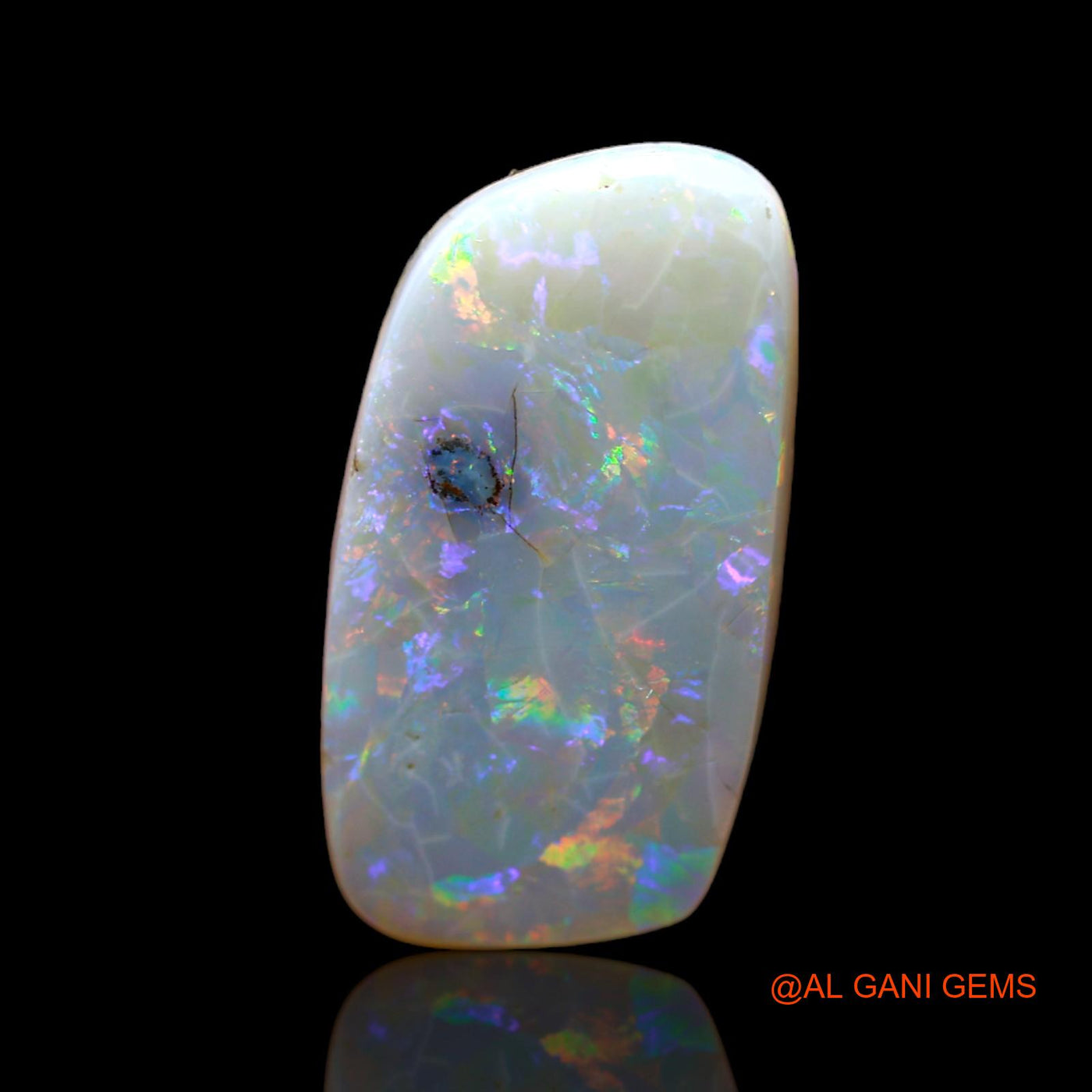 Natural Untreated Fire Opal Loose Gemstone Fancy Cabochon From Australia 6.00 Cts 20x10x3 mm AC-522