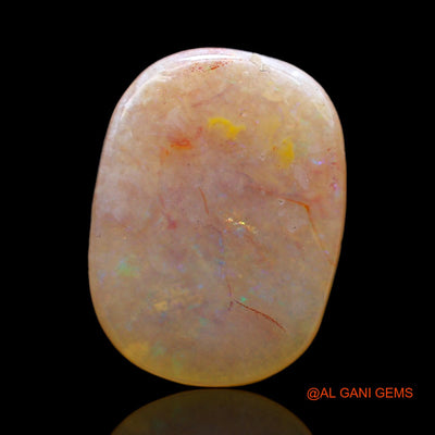 Natural Fire Opal Gemstone 6.00 Cts Loose Oval Cabochon From Australia 18x14x3 mm AC-523