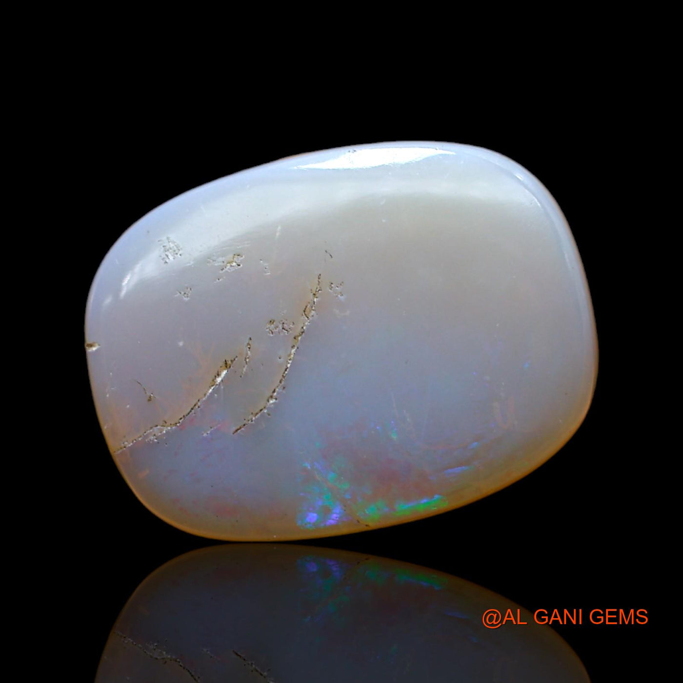 7.00 Cts Unheated Australian Fire Opal Loose Gemstone Oval Cabochon Natural 18x13x4 mm AC-524