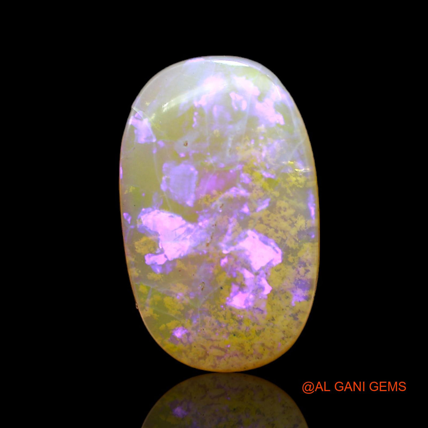 7.00 Cts Unheated Australian Fire Opal Loose Gemstone Oval Cabochon Natural 18x11x5 mm AC-526