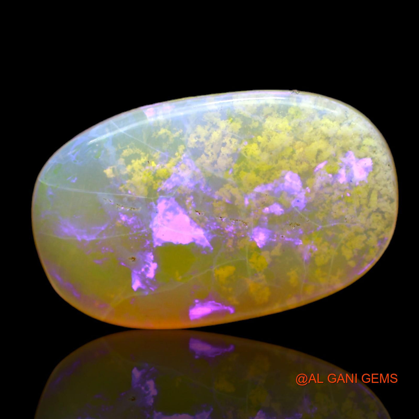 7.00 Cts Unheated Australian Fire Opal Loose Gemstone Oval Cabochon Natural 18x11x5 mm AC-526