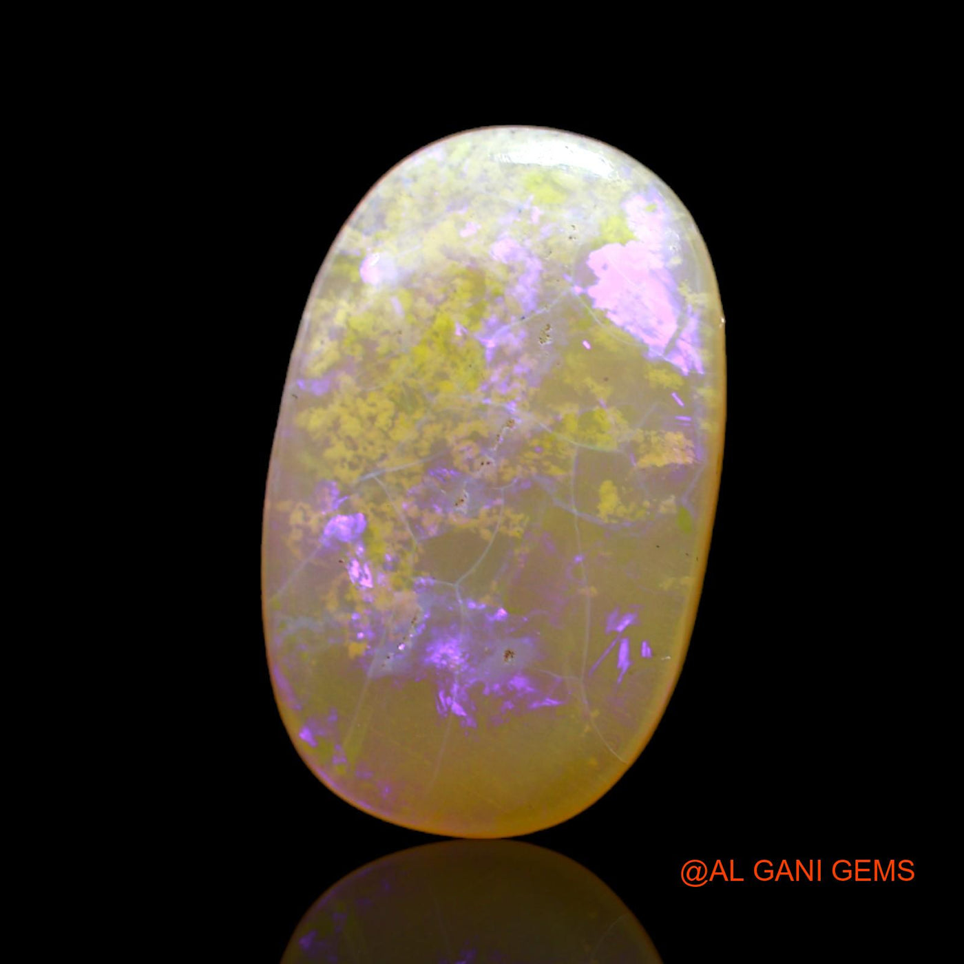 7.00 Cts Unheated Australian Fire Opal Loose Gemstone Oval Cabochon Natural 18x11x5 mm AC-526