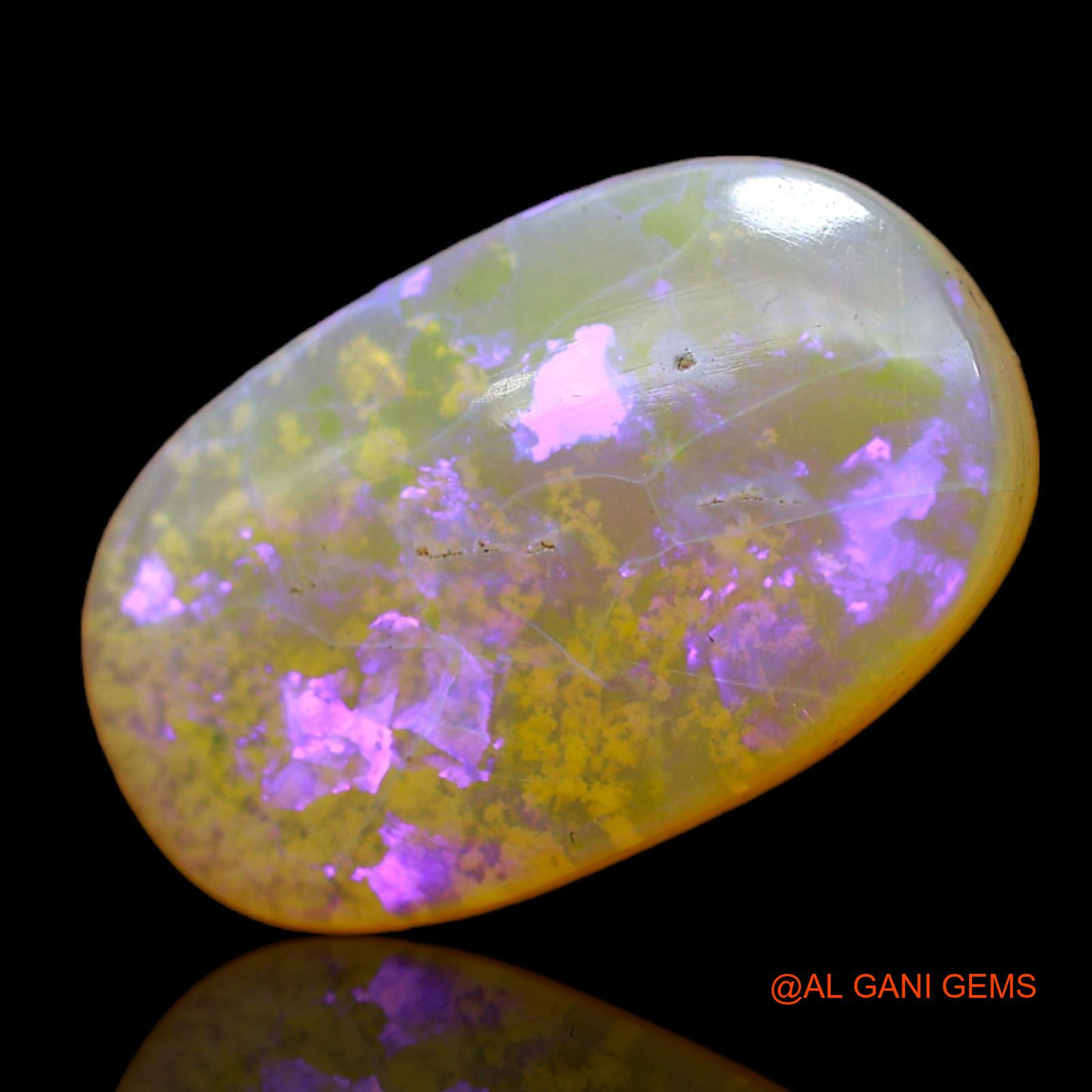 7.00 Cts Unheated Australian Fire Opal Loose Gemstone Oval Cabochon Natural 18x11x5 mm AC-526