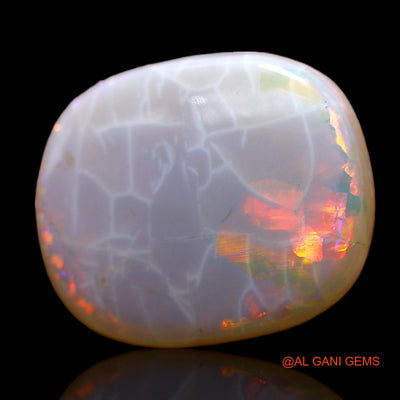 Natural Fire Opal Gemstone 8.00 Cts Loose Oval Cabochon From Australia 17x14x5 mm AC-530