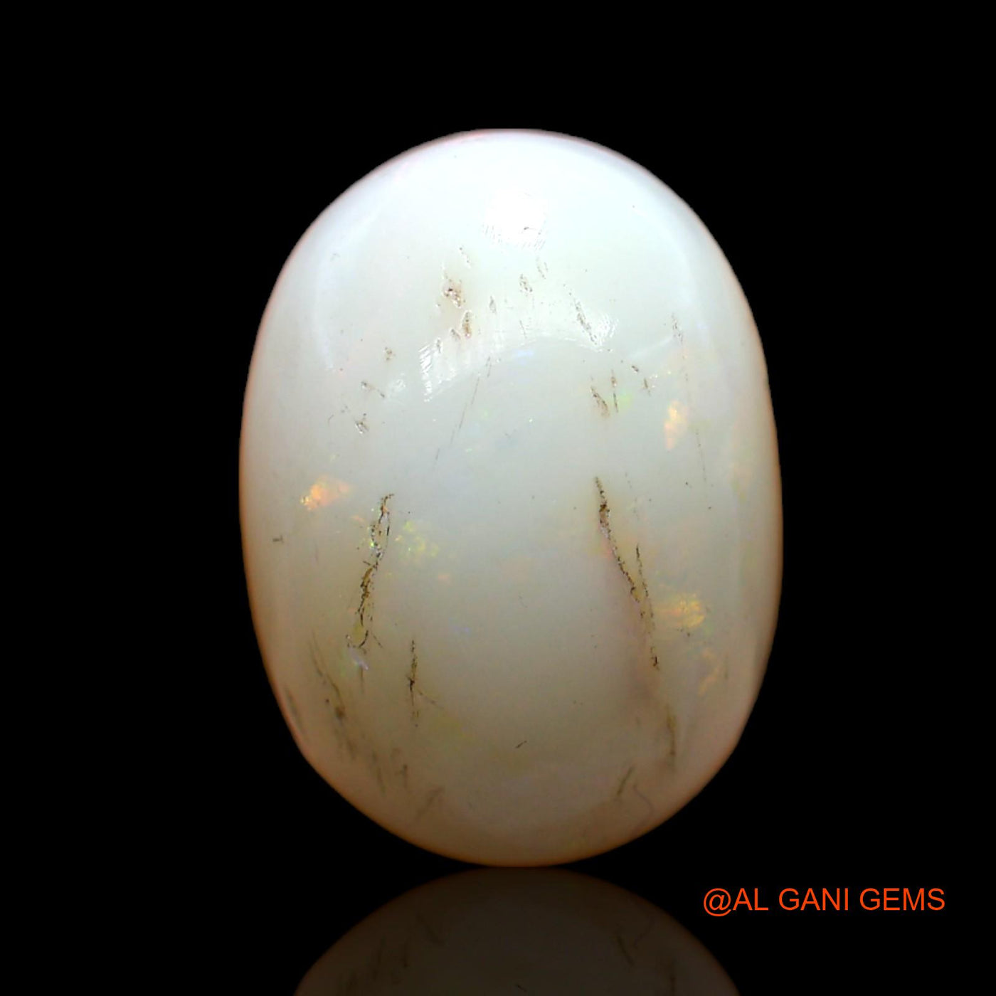 Natural Untreated Fire Opal Loose Gemstone Oval Cabochon From Australia 11.00 Cts 17x12x8 mm AC-533