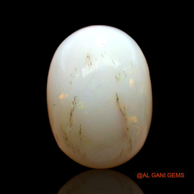 Natural Untreated Fire Opal Loose Gemstone Oval Cabochon From Australia 11.00 Cts 17x12x8 mm AC-533