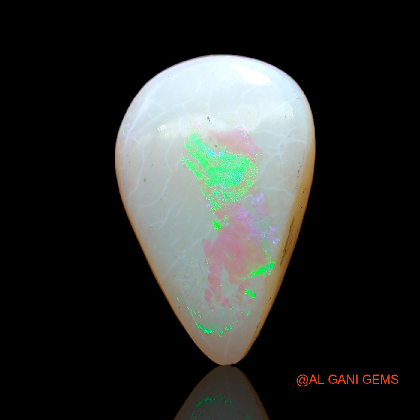 6.00 Cts Natural Australian Fire Opal Pear Cabochon Loose Gemstone For Jewelry 19x12x4 mm AC-536