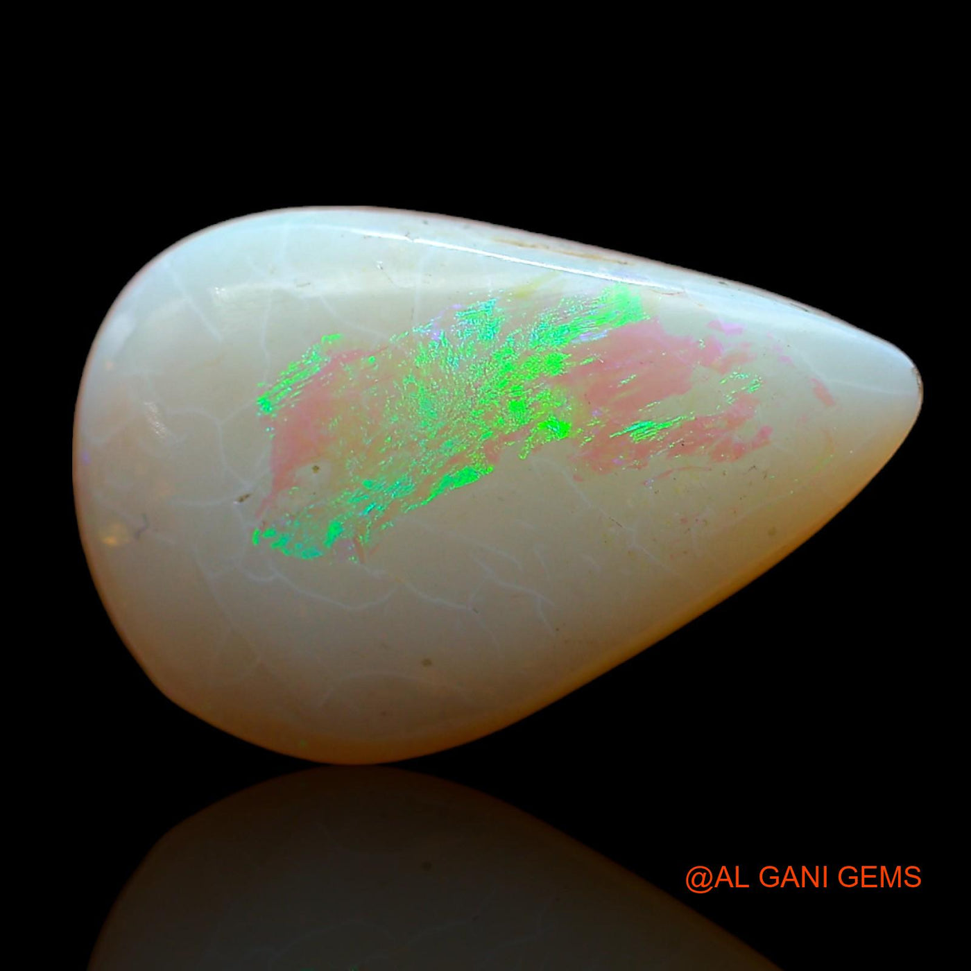 6.00 Cts Natural Australian Fire Opal Pear Cabochon Loose Gemstone For Jewelry 19x12x4 mm AC-536