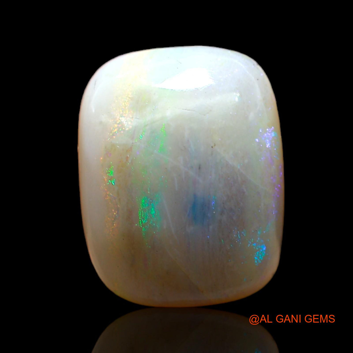 Natural Untreated Fire Opal Loose Gemstone Square Cabochon From Australia 8.00 Cts 15x12x7 mm AC-539