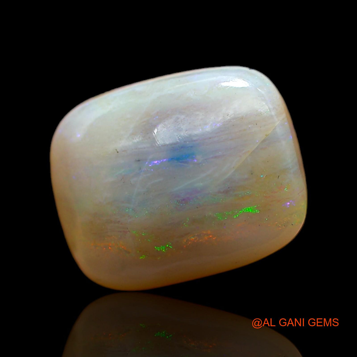 Natural Untreated Fire Opal Loose Gemstone Square Cabochon From Australia 8.00 Cts 15x12x7 mm AC-539