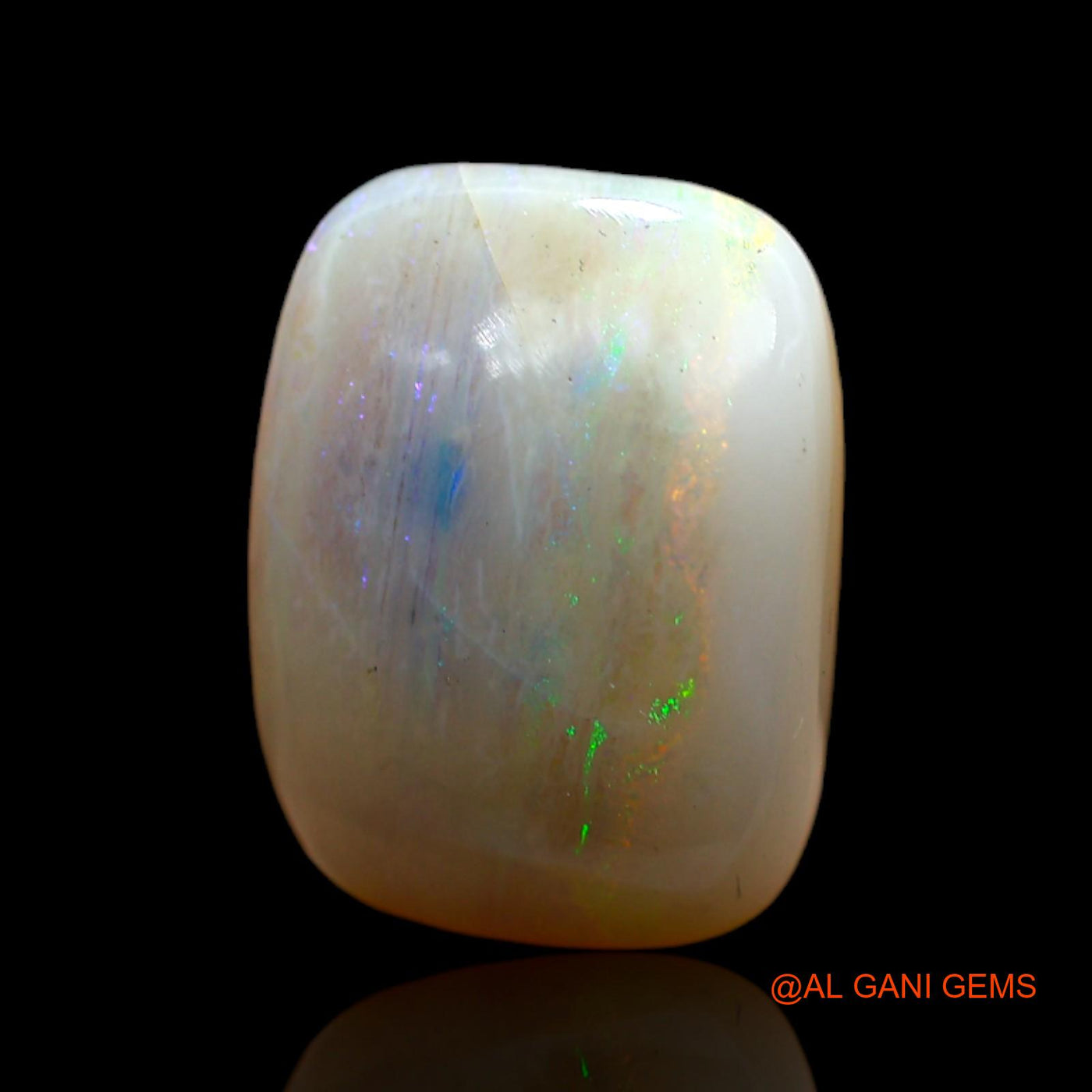 Natural Untreated Fire Opal Loose Gemstone Square Cabochon From Australia 8.00 Cts 15x12x7 mm AC-539