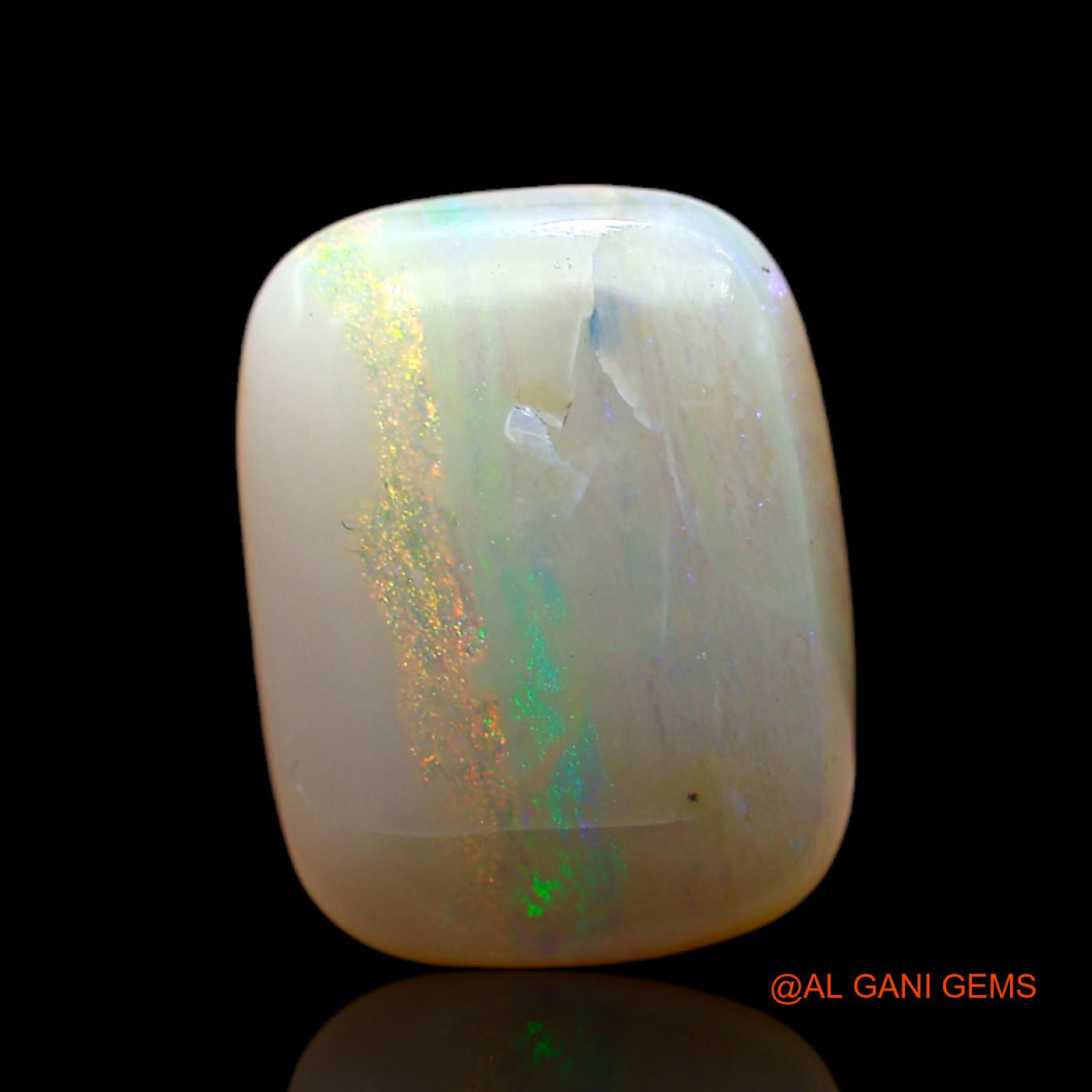 Natural Untreated Fire Opal Loose Gemstone Square Cabochon From Australia 8.00 Cts 15x12x7 mm AC-539