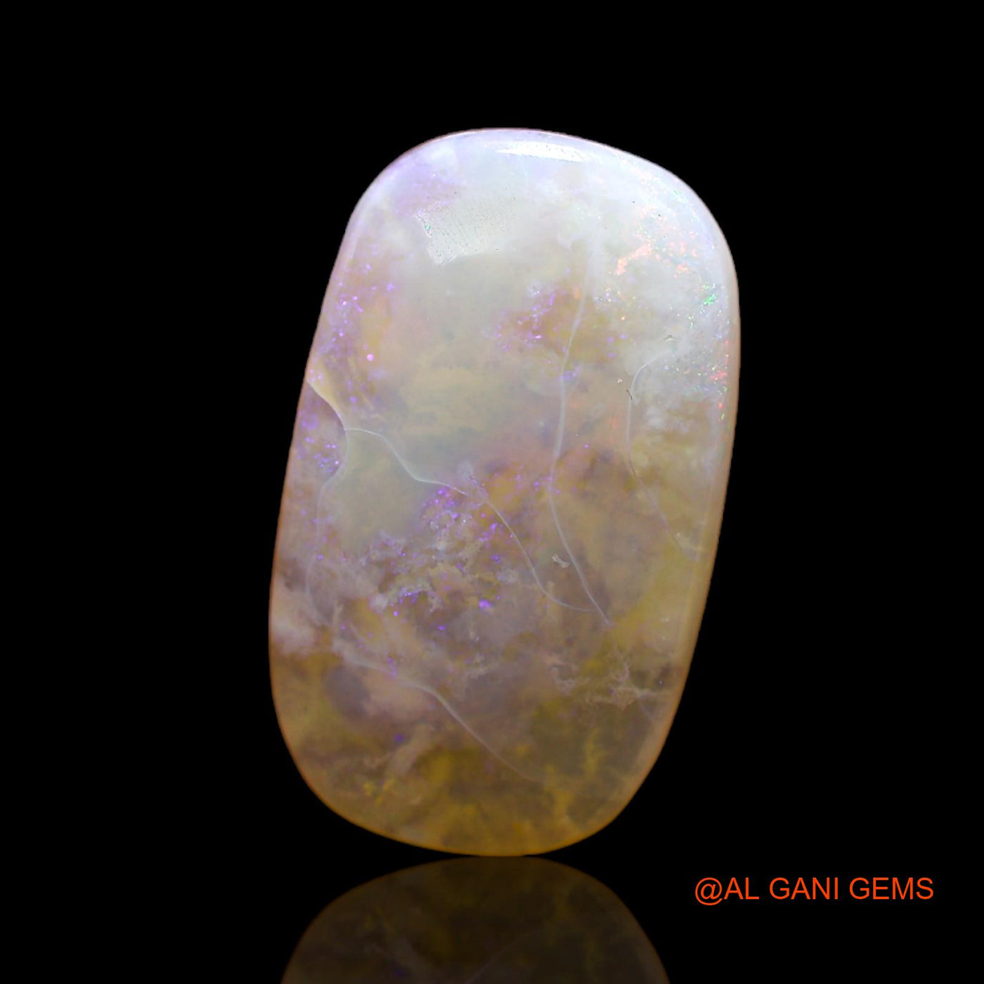 7.00 Cts Natural Australian Fire Opal Oval Cabochon Loose Gemstone For Jewelry 19x11x4 mm AC-543