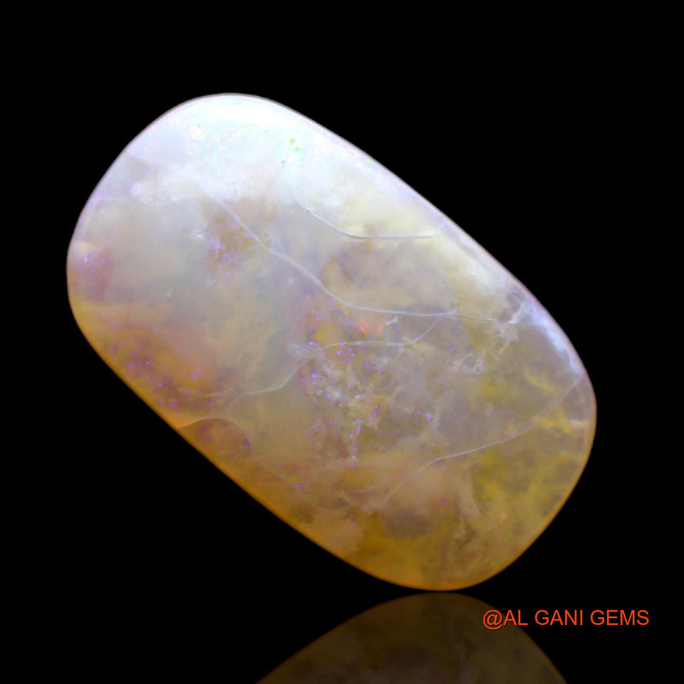 7.00 Cts Natural Australian Fire Opal Oval Cabochon Loose Gemstone For Jewelry 19x11x4 mm AC-543