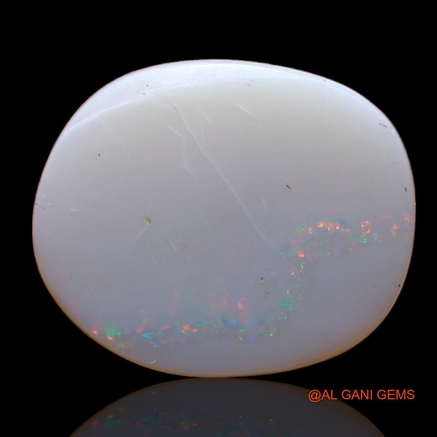 Natural Untreated Fire Opal Loose Gemstone Oval Cabochon From Australia 4.00 Cts 16x14x2 mm AC-547