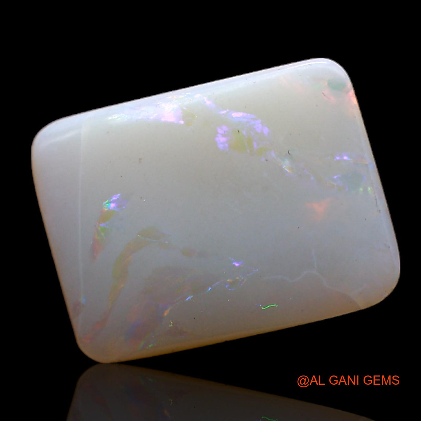 4.00 Cts Natural Australian Fire Opal Loose Gemstone Square Cabochon 15x11x2 mm AC-555