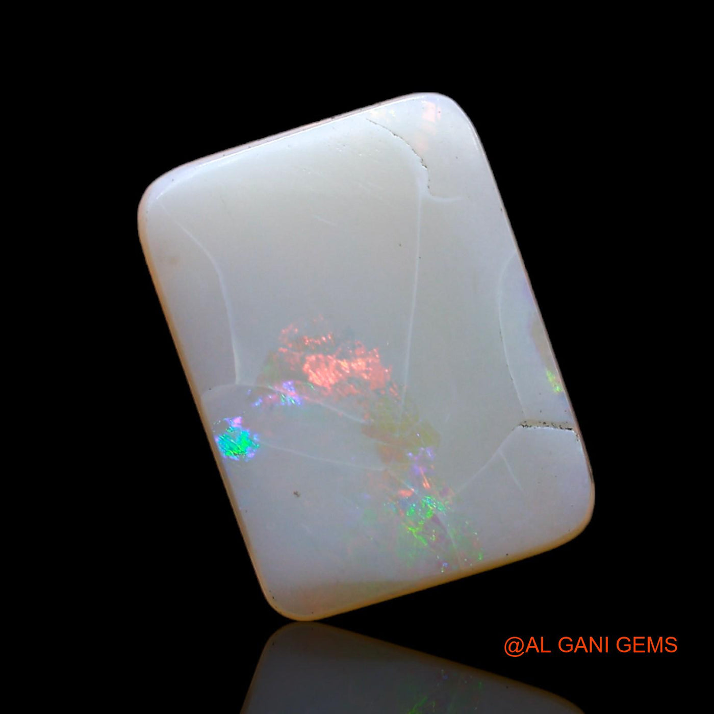 4.00 Cts Natural Australian Fire Opal Loose Gemstone Square Cabochon 15x11x2 mm AC-555