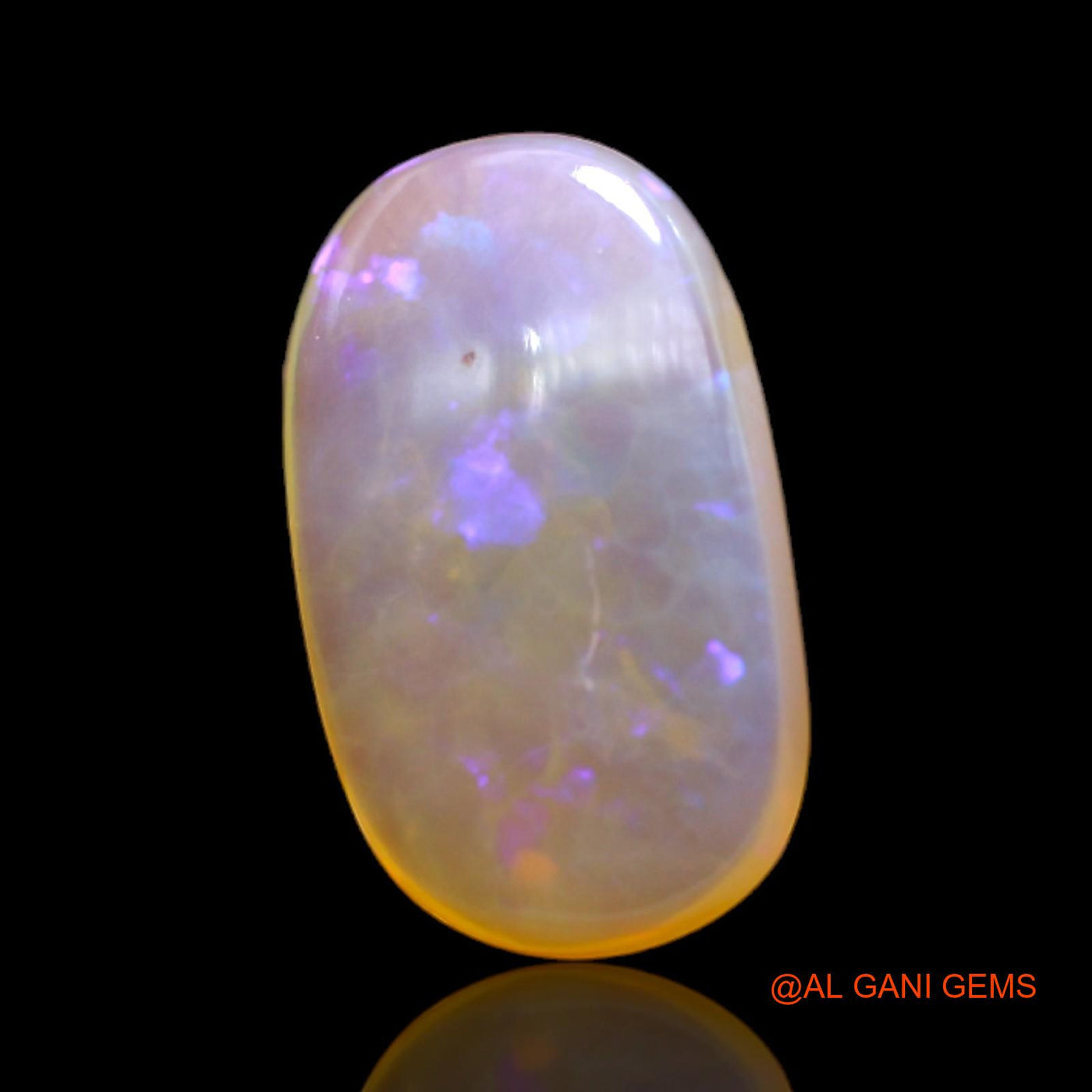 Natural Untreated Fire Opal Loose Gemstone Oval Cabochon From Australia 8.00 Cts 19x11x5 mm AC-55