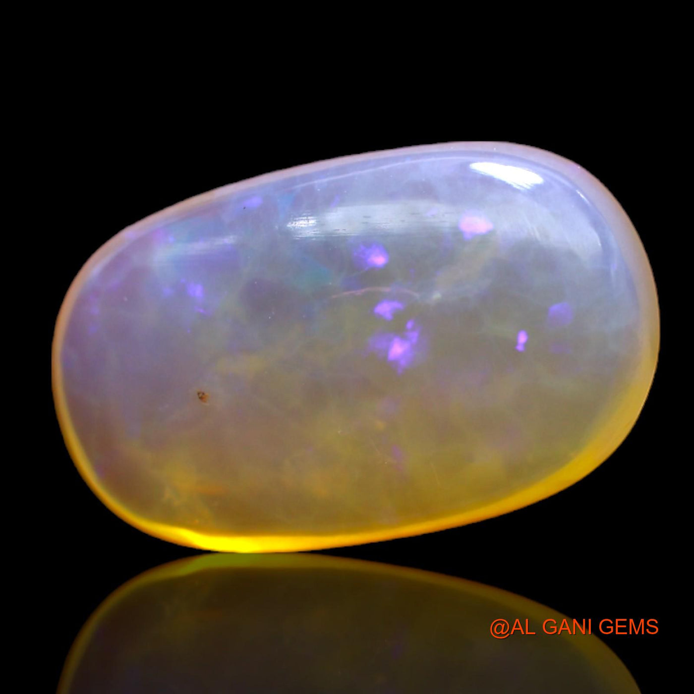 Natural Untreated Fire Opal Loose Gemstone Oval Cabochon From Australia 8.00 Cts 19x11x5 mm AC-55