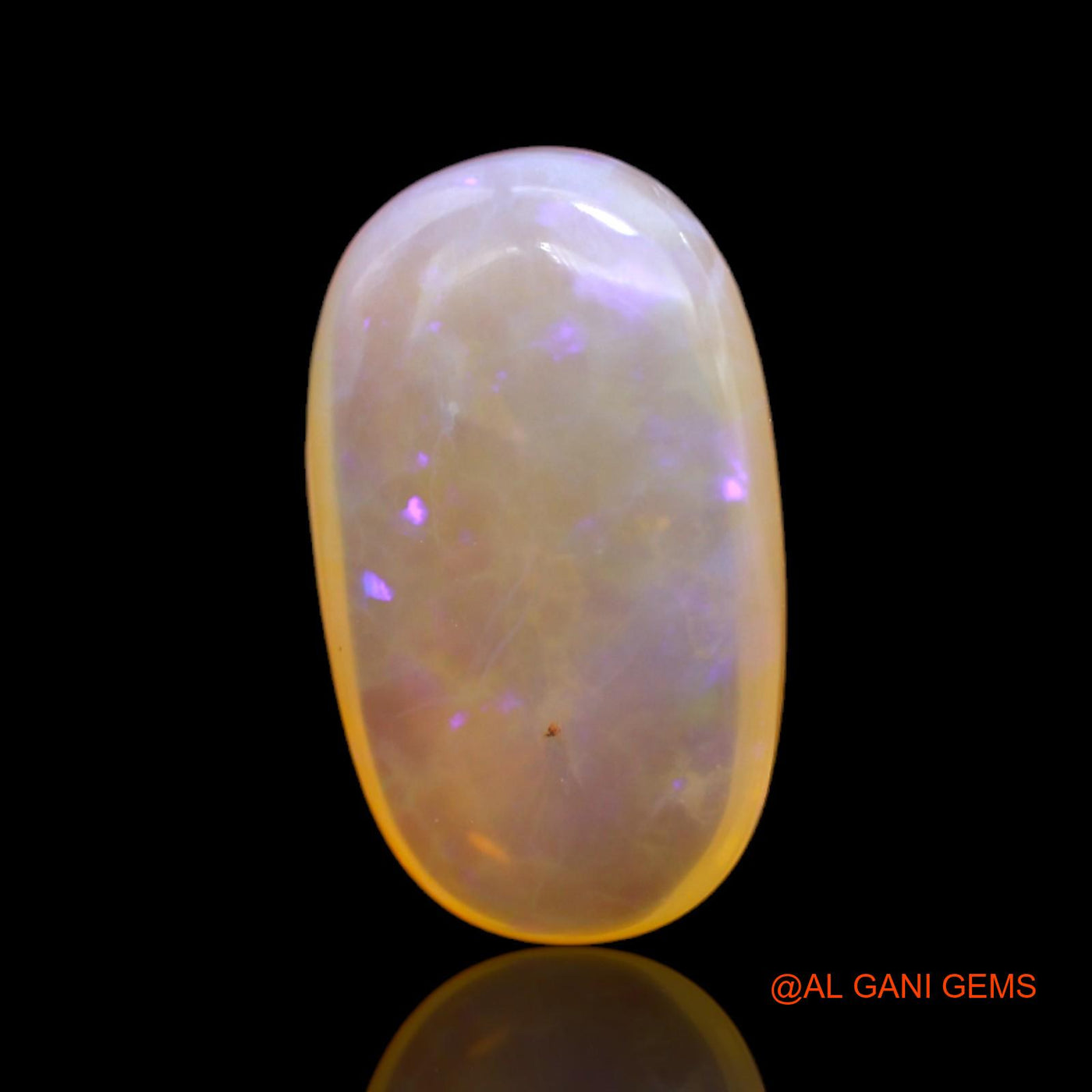 Natural Untreated Fire Opal Loose Gemstone Oval Cabochon From Australia 8.00 Cts 19x11x5 mm AC-55