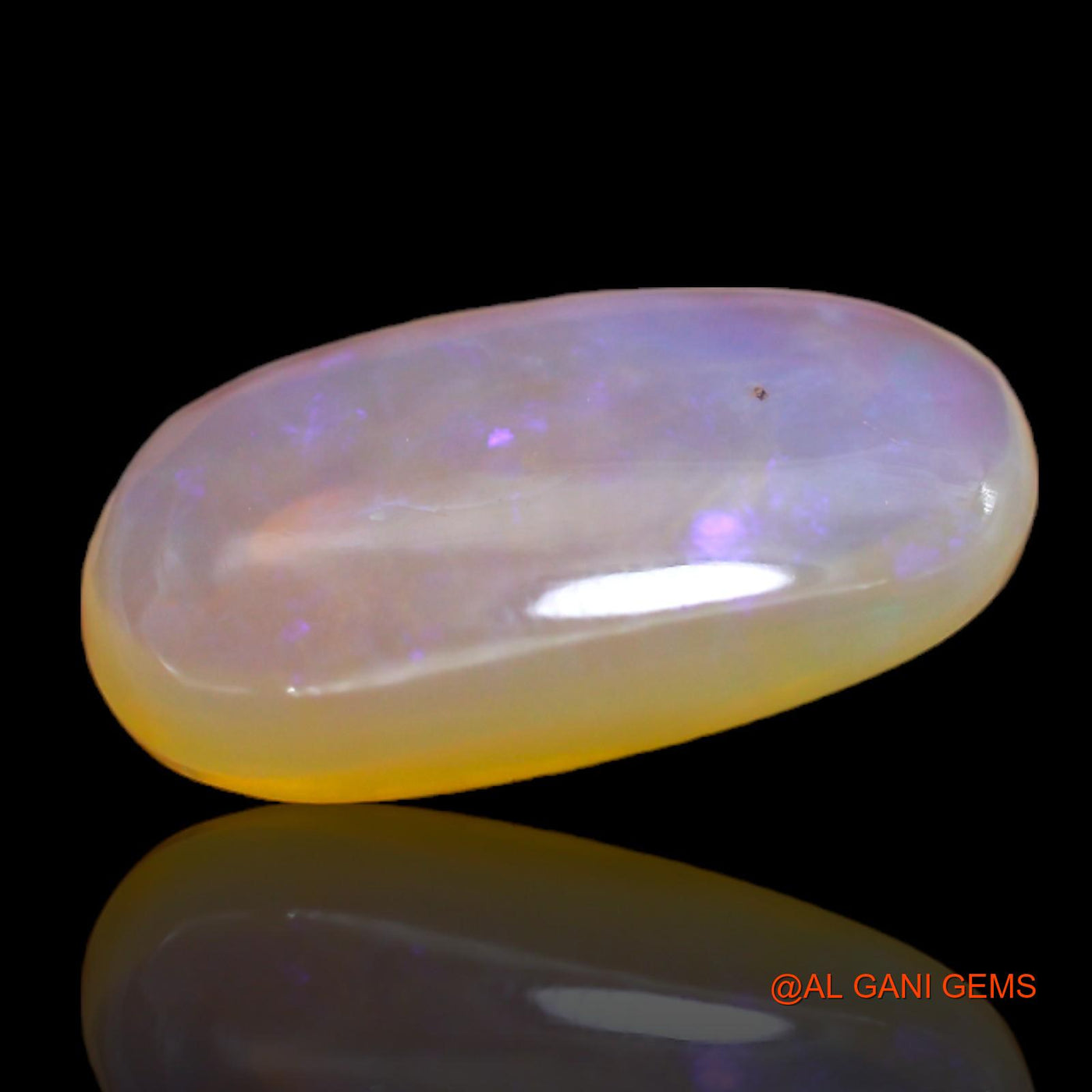 Natural Untreated Fire Opal Loose Gemstone Oval Cabochon From Australia 8.00 Cts 19x11x5 mm AC-55