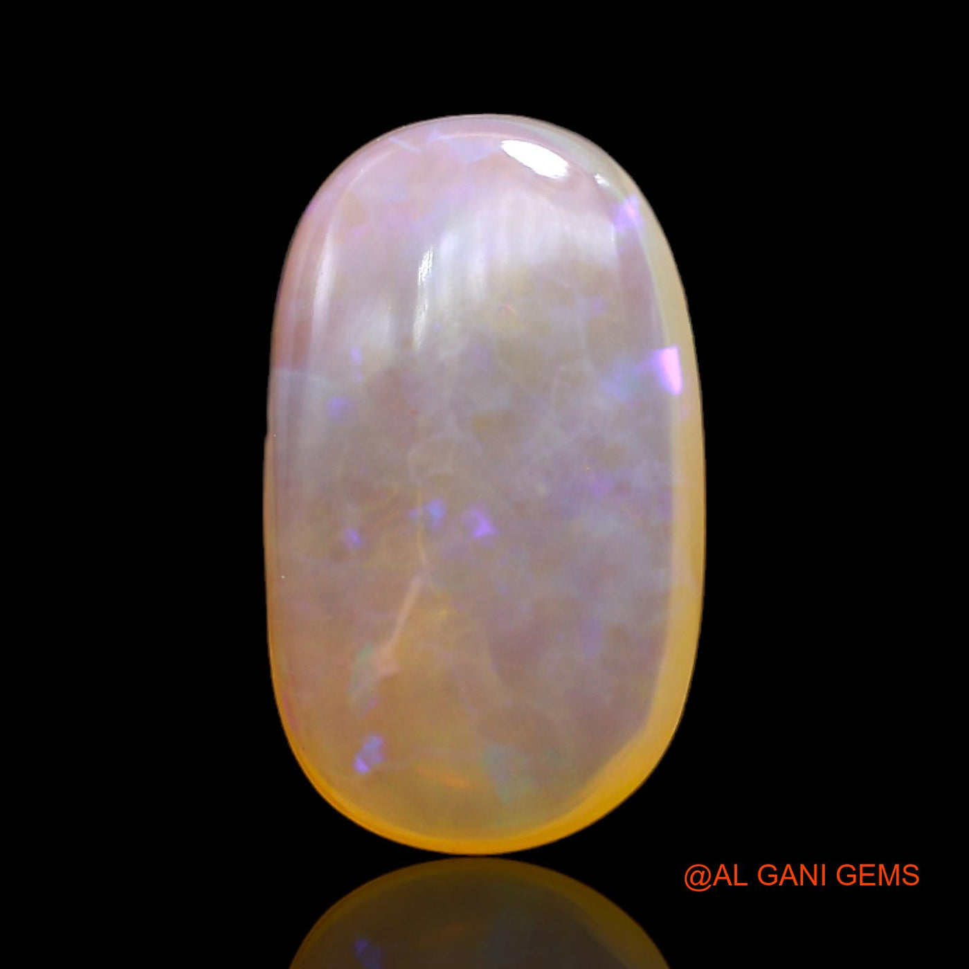 Natural Untreated Fire Opal Loose Gemstone Oval Cabochon From Australia 8.00 Cts 19x11x5 mm AC-55