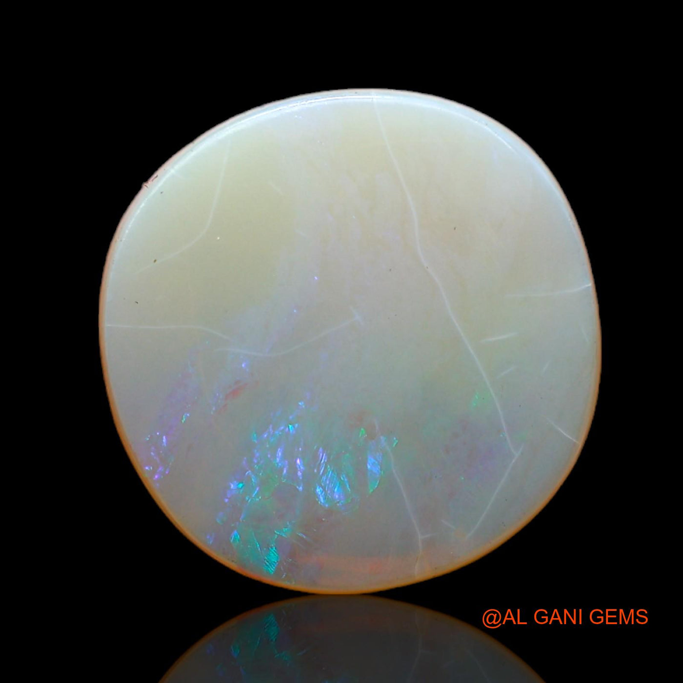 4.00 Cts Natural Australian Fire Opal Oval Cabochon Loose Gemstone For Jewelry 14x14x3 mm AC-560