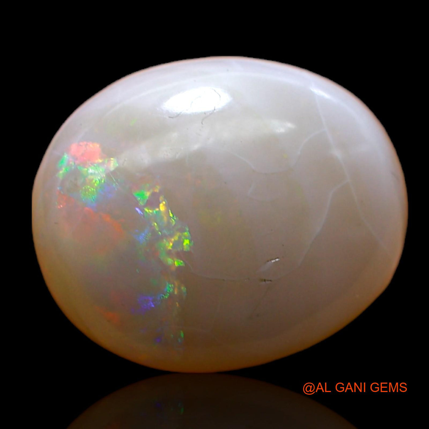 7.00 Cts Unheated Australian Fire Opal Loose Gemstone Oval Cabochon Natural 15x12x7 mm AC-562