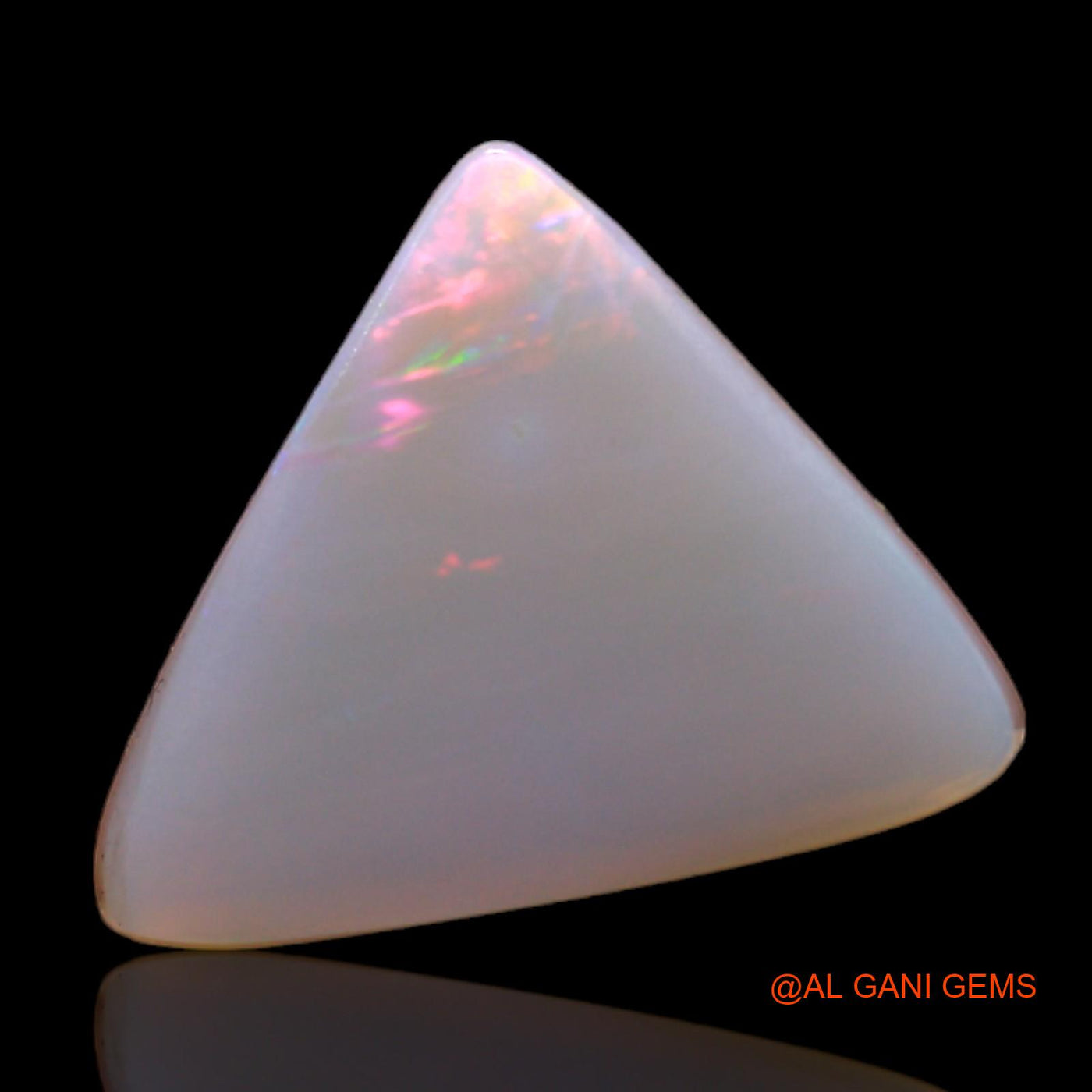 3.00 Cts Natural Australian Fire Opal Loose Gemstone Trillion Cabochon 14x13x2 mm AC-563