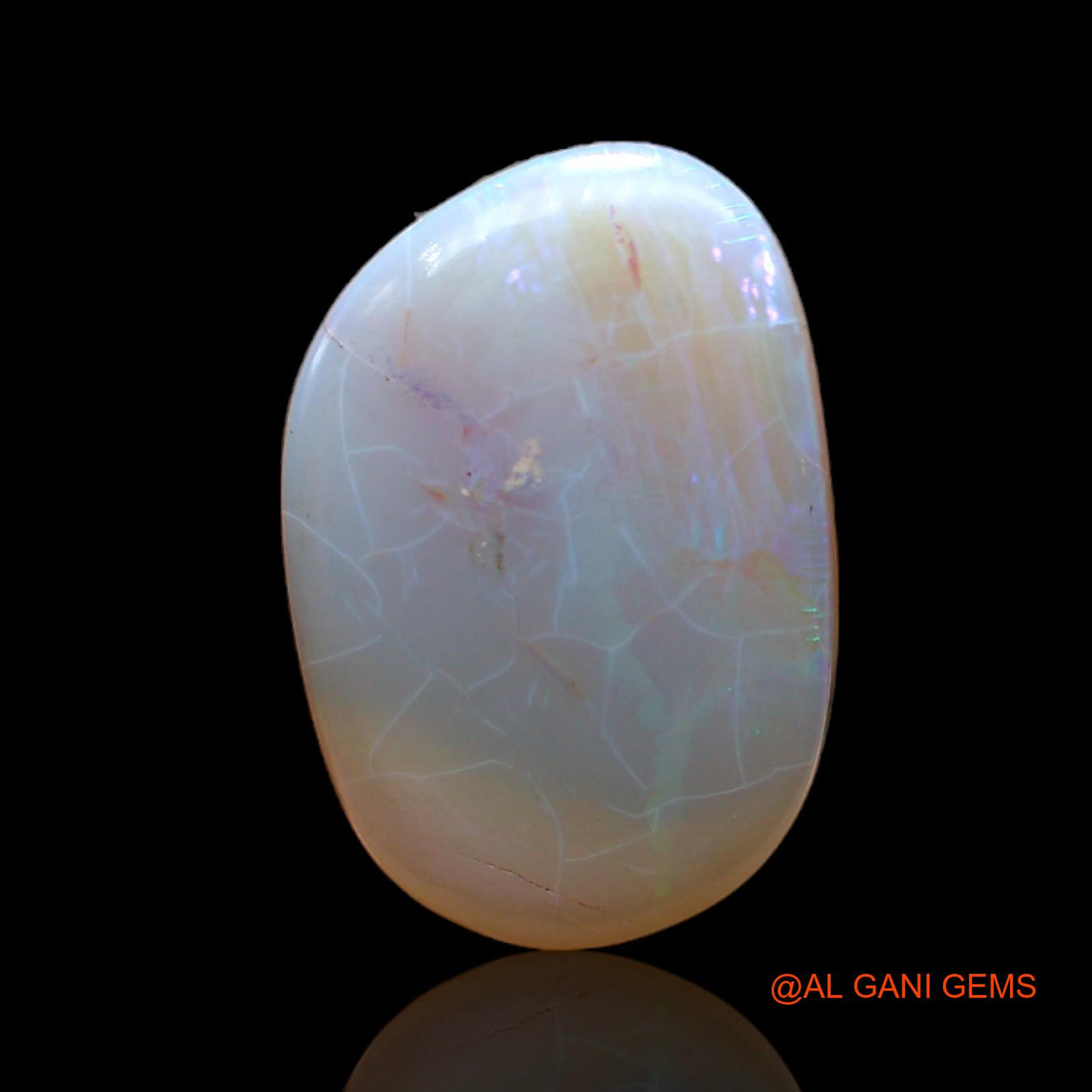 Natural Untreated Fire Opal Loose Gemstone Fancy Cabochon From Australia 4.00 Cts 16x10x3 mm AC-565