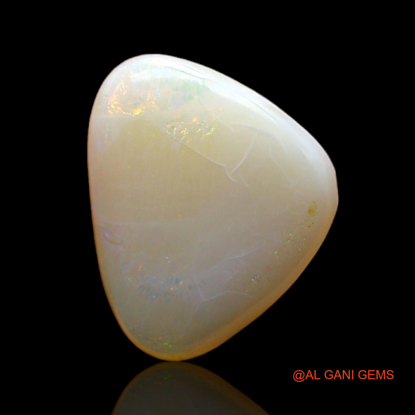 3.00 Cts Natural Australian Fire Opal Trillion Cabochon Loose Gemstone For Jewelry 14x11x4 mm AC-570