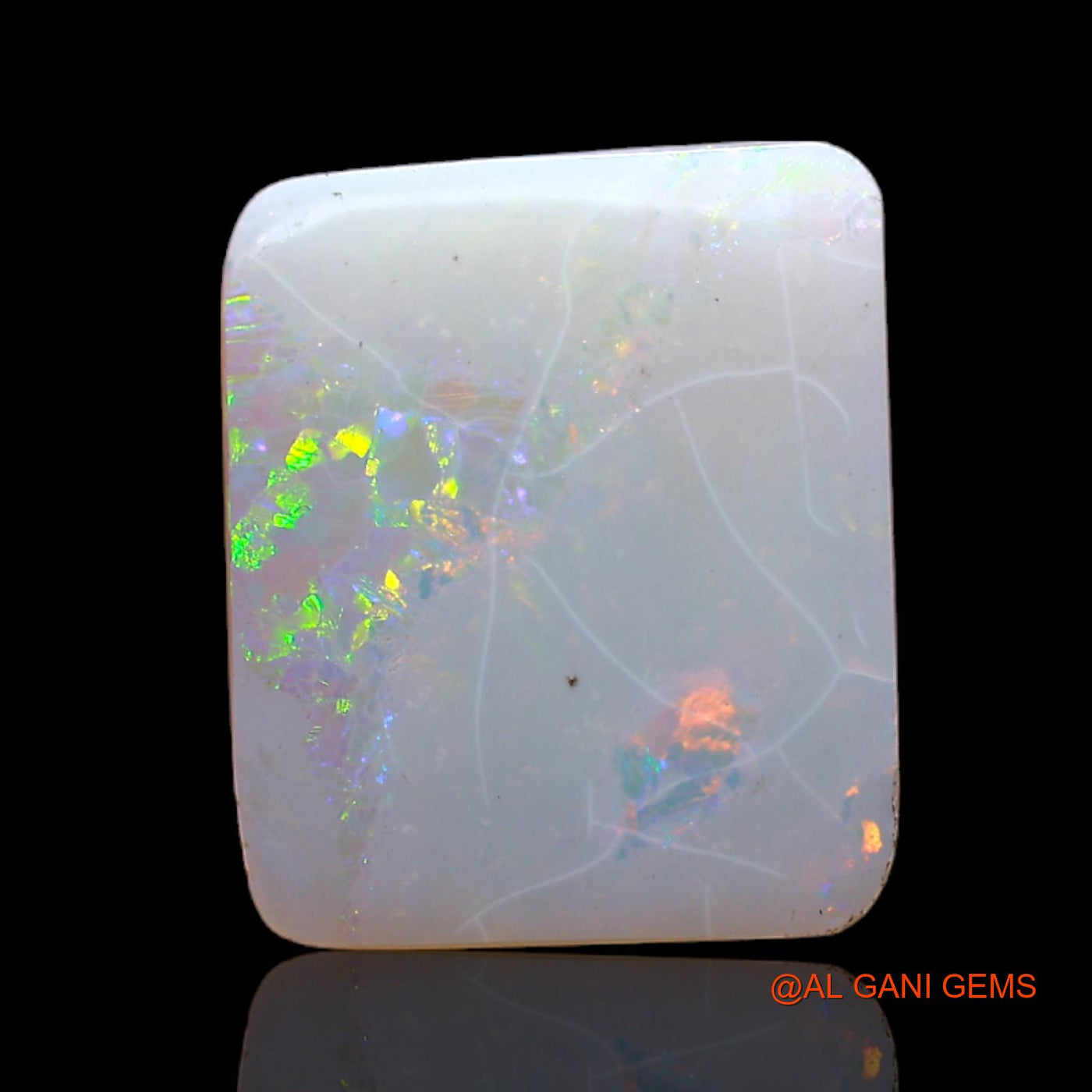 3.00 Cts Natural Australian Fire Opal Loose Gemstone Square Cabochon 13x11x3 mm AC-571
