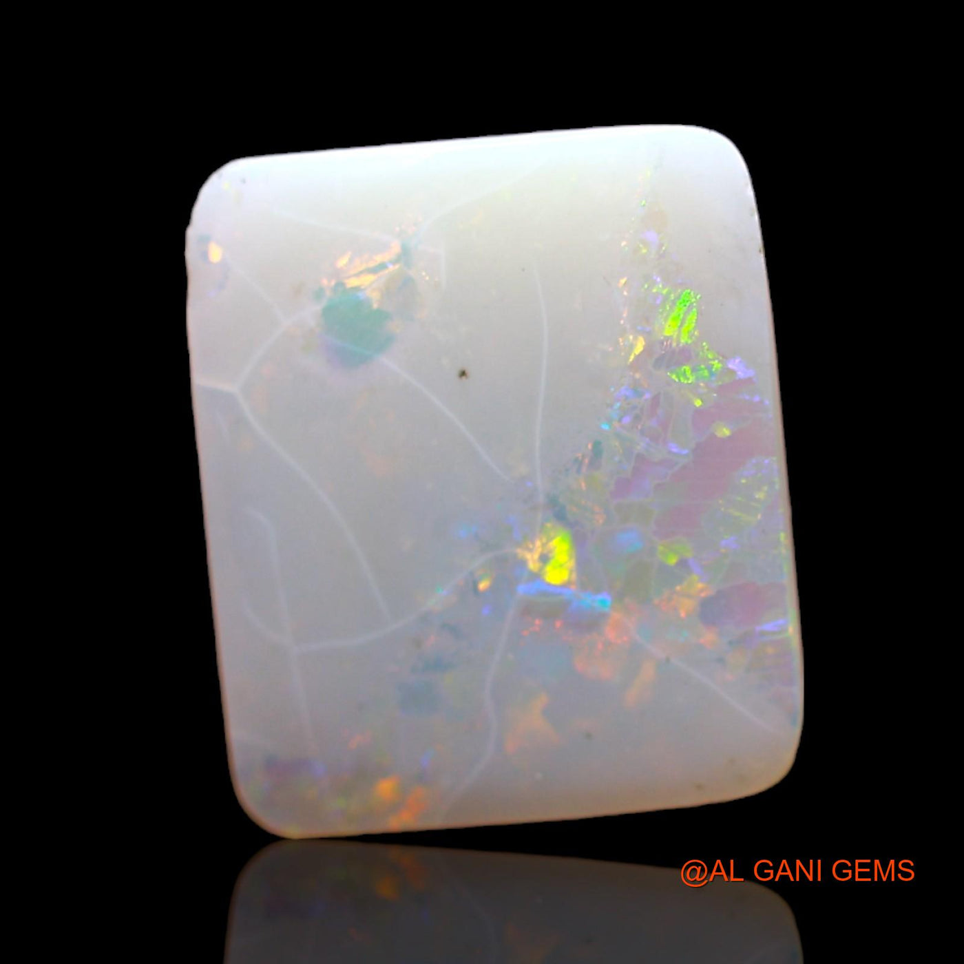 3.00 Cts Natural Australian Fire Opal Loose Gemstone Square Cabochon 13x11x3 mm AC-571