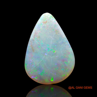 3.00 Cts Natural Australian Fire Opal Loose Gemstone Pear Cabochon 16x11x3 mm AC-572