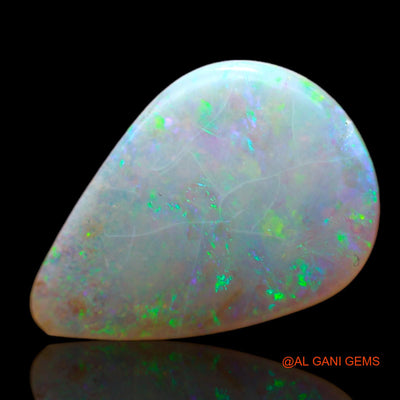 3.00 Cts Natural Australian Fire Opal Loose Gemstone Pear Cabochon 16x11x3 mm AC-572