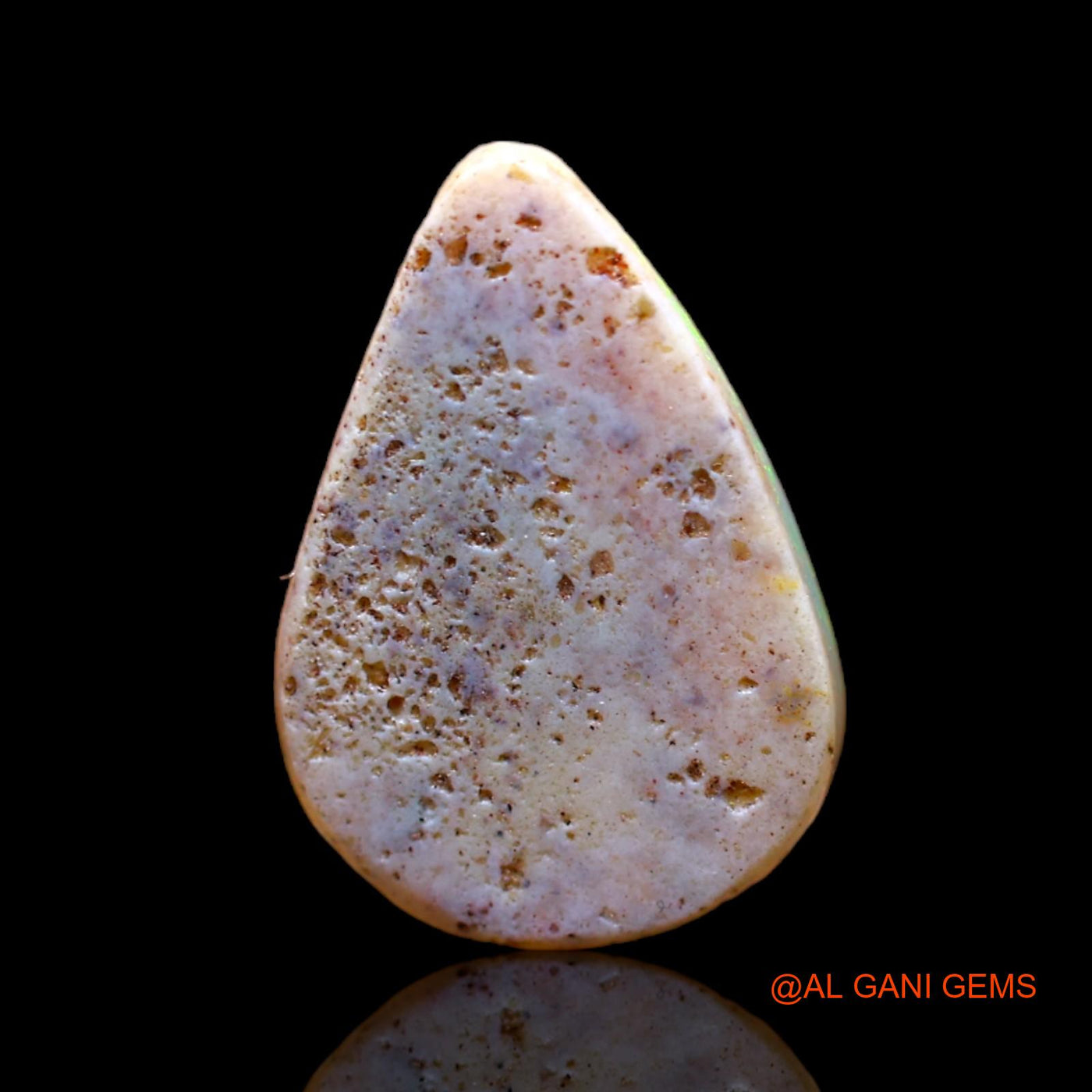 3.00 Cts Natural Australian Fire Opal Loose Gemstone Pear Cabochon 16x11x3 mm AC-572