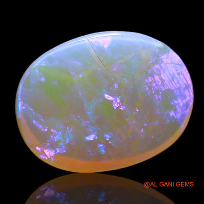Natural Fire Opal Gemstone 4.00 Cts Loose Oval Cabochon From Australia 15x11x3 mm AC-573