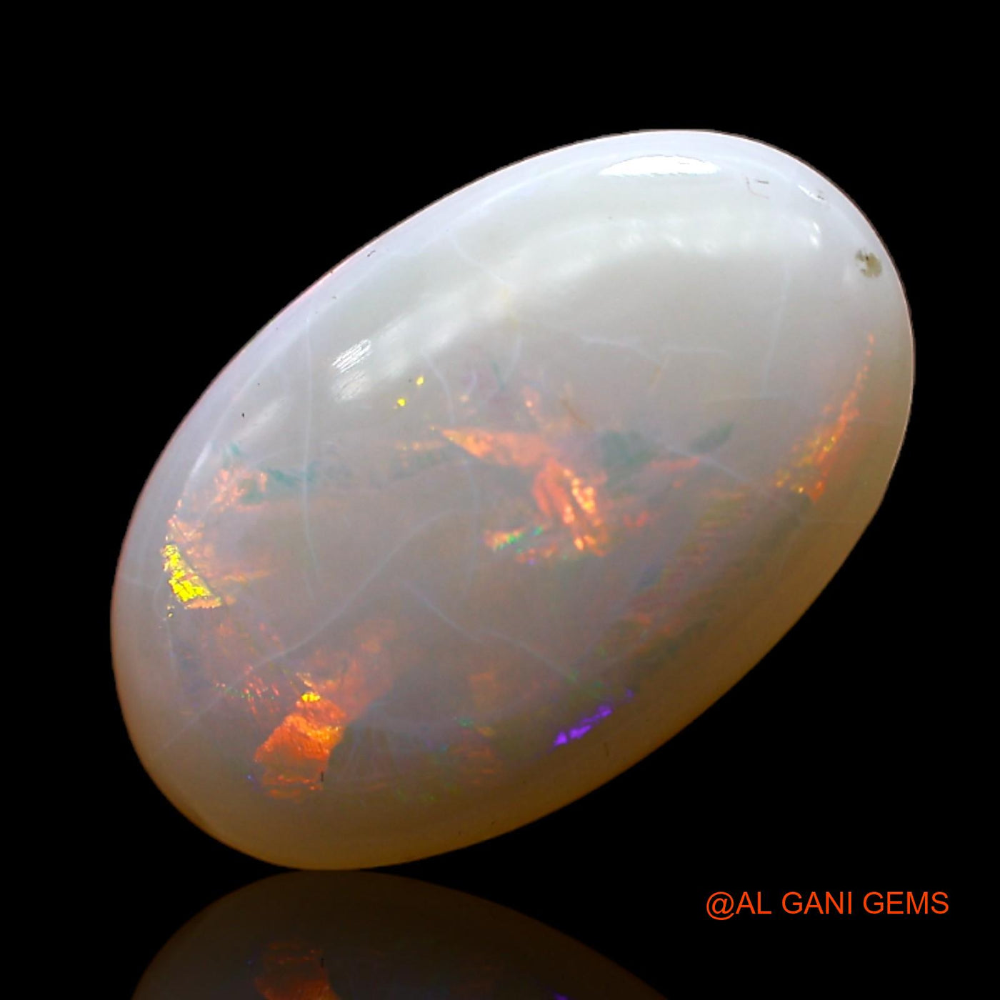 5.00 Cts Natural Australian Fire Opal Loose Gemstone Oval Cabochon 16x10x6 mm AC-575