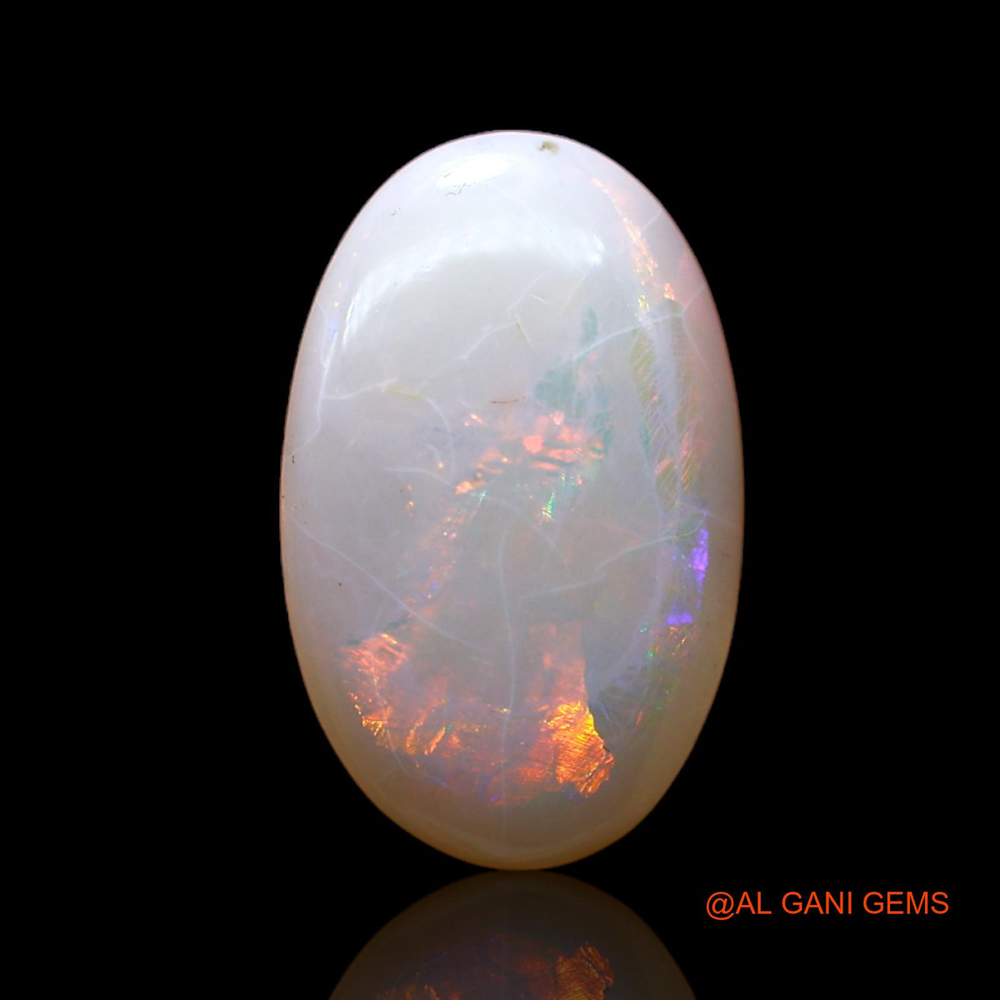5.00 Cts Natural Australian Fire Opal Loose Gemstone Oval Cabochon 16x10x6 mm AC-575