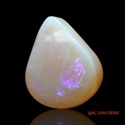 Natural Untreated Fire Opal Loose Gemstone Pear Cabochon From Australia 6.00 Cts 14x12x5 mm AC-577