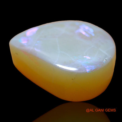 Natural Untreated Fire Opal Loose Gemstone Pear Cabochon From Australia 6.00 Cts 14x12x5 mm AC-577