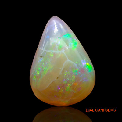 Natural Untreated Fire Opal Loose Gemstone Pear Cabochon From Australia 5.00 Cts 14x10x5 mm AC-578