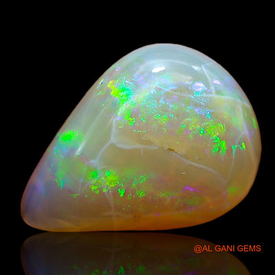 Natural Untreated Fire Opal Loose Gemstone Pear Cabochon From Australia 5.00 Cts 14x10x5 mm AC-578